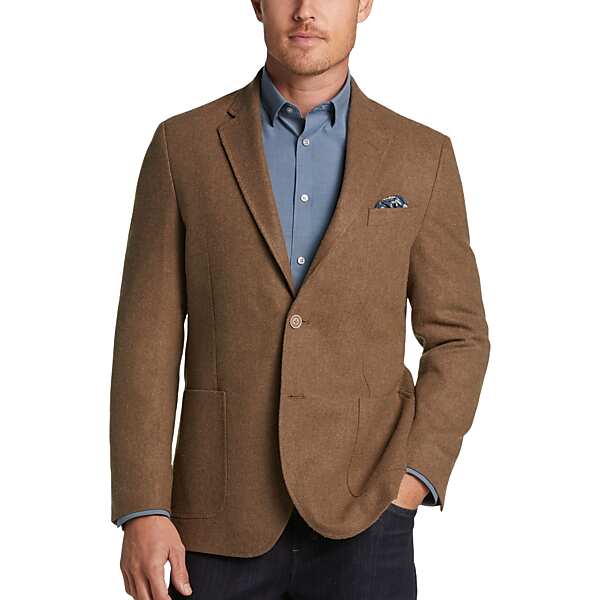 Nautica Men's Modern Fit Soft Jacket Brown Tweed - Size: 40 Short