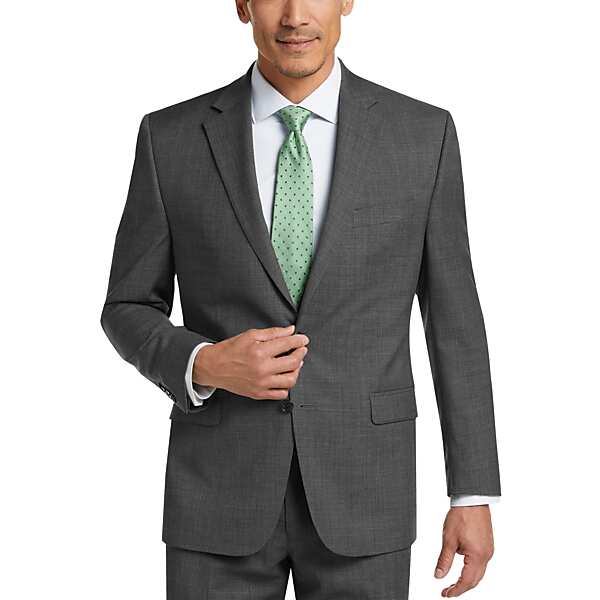 Lauren By Ralph Lauren Gray Sharkskin Classic Fit Men's Suit Separates Coat - Size: 42 Short