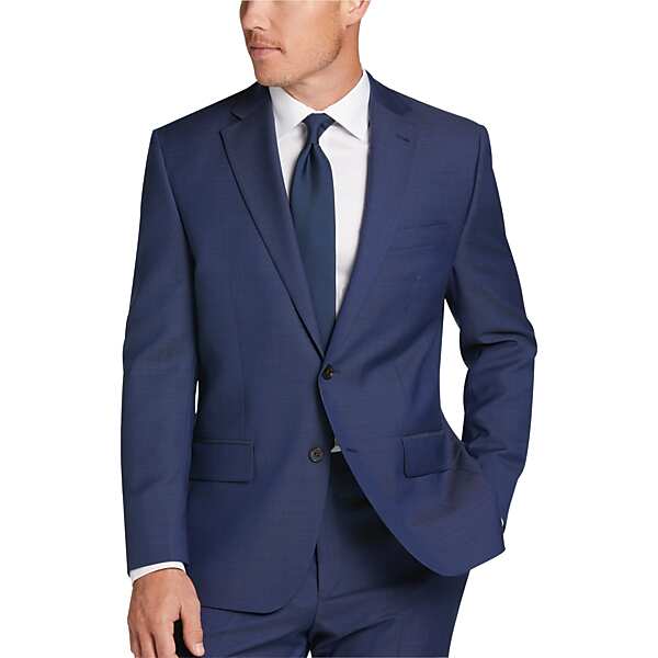Lauren By Ralph Lauren Classic Fit Men's Suit Blue Tic - Size: 42 Extra Long