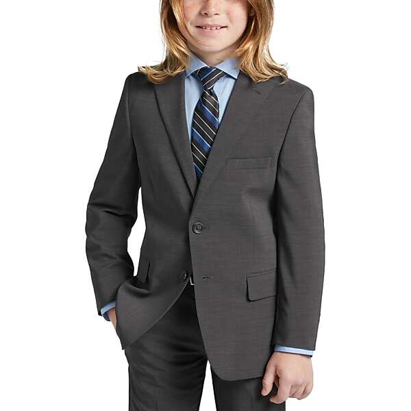 Kenneth Cole Men's Reaction Boy's Suit Charcoal Gray - Size: Boys 18