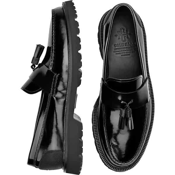 Cole Haan Men's American Classics Box Leather Tassel Loafers Black - Size: 10 D-Width