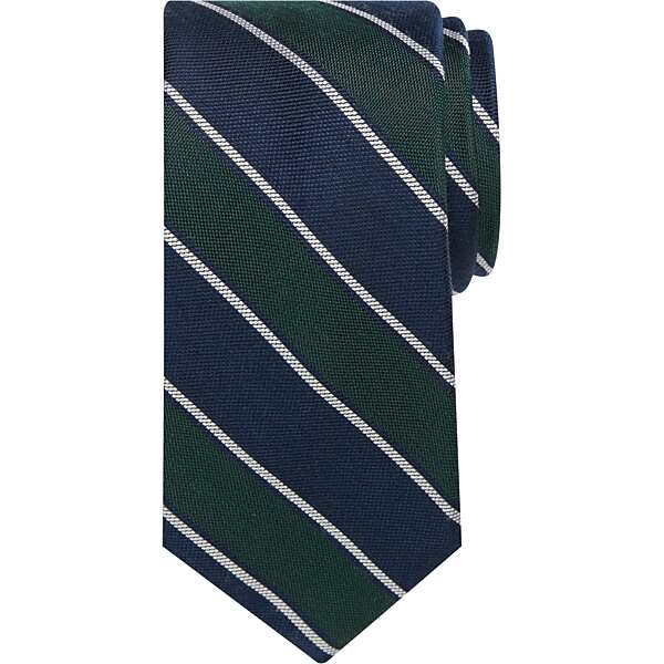 Lauren By Ralph Lauren Men's Narrow Tie Green Stripe - Size: REGULAR