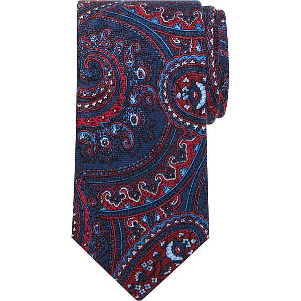 Lauren By Ralph Lauren Men's Narrow Tie Red Paisley - Size: REGULAR