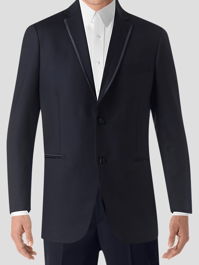  Joseph Abboud Navy Satin Edged Notch Lapel Tuxedo (1150)
