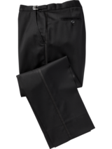 Black Flat-Front Pants (2130)