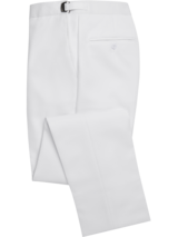 Pronto Uomo White Flat Front Pants (2391)