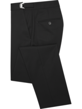 Egara Black Flat-Front Pants (2445)