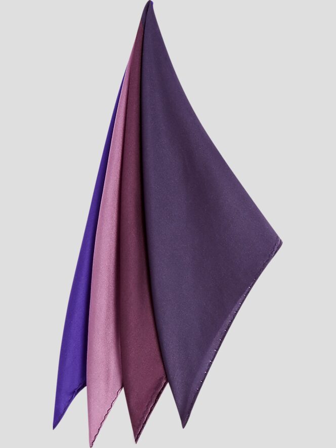  4-Panel Purple Pocket Square (8502PUR)