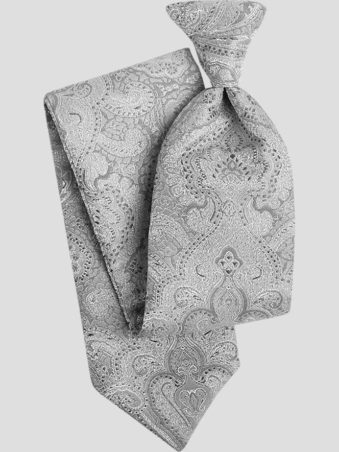  Duet Silver Paisley Euro Tie (8816DPSLV)