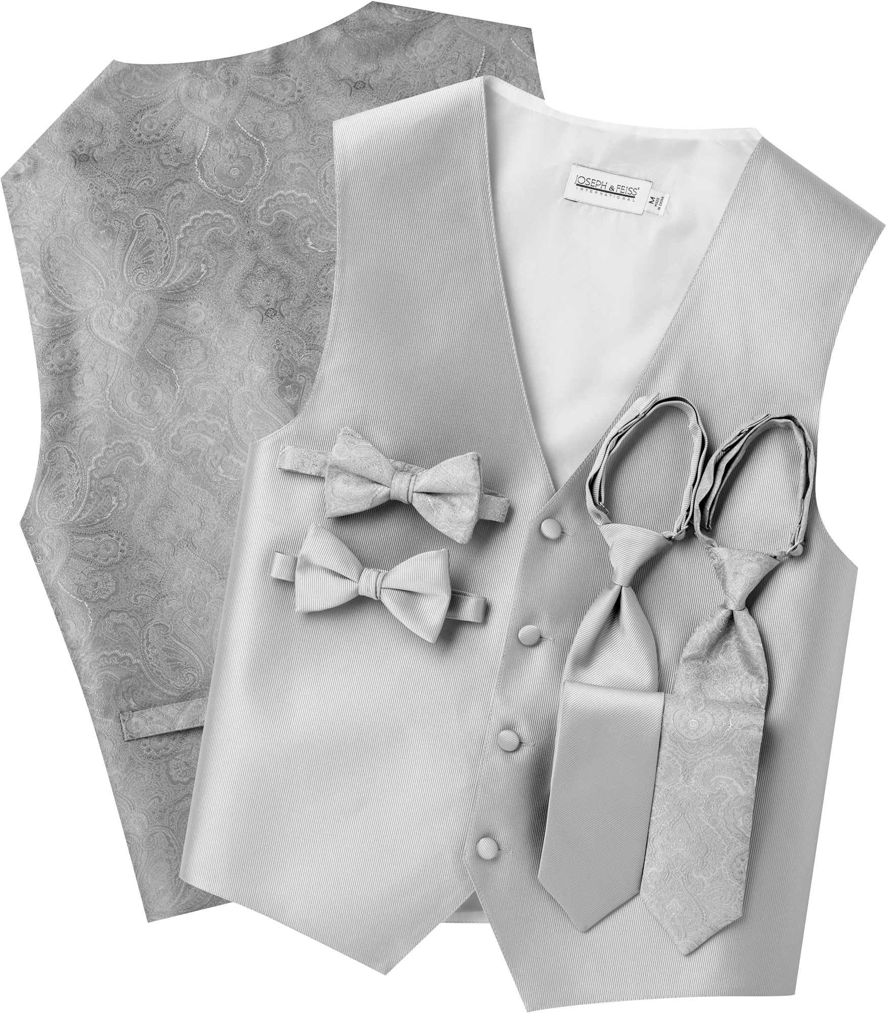 Medium Mens Light Silver Rapture Fullback Wedding Prom Formal Tuxedo Vest 