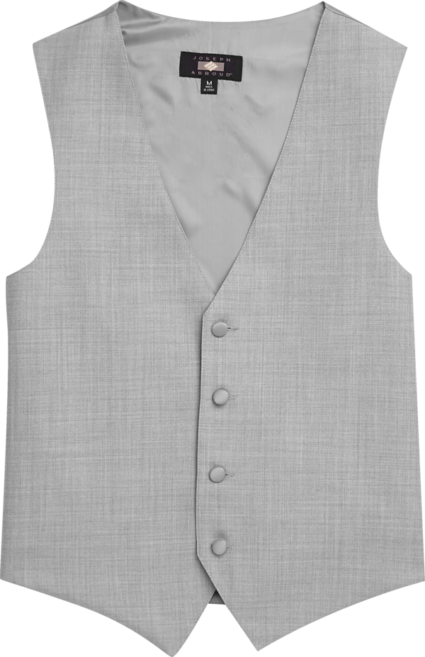 Men's Pewter Grey Joseph Abboud Tuxedo Vest & Tie Silver Groom Wedding Prom 