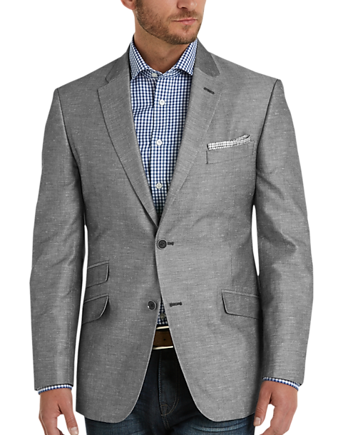 Tommy Hilfiger Navy Tweed Linen Slim Fit Sport Coat - Men's Sport Coats ...