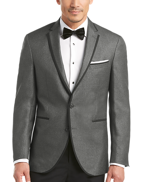 Kenneth Cole New York Charcoal Slim Fit Dinner Jacket - Men's Suits ...