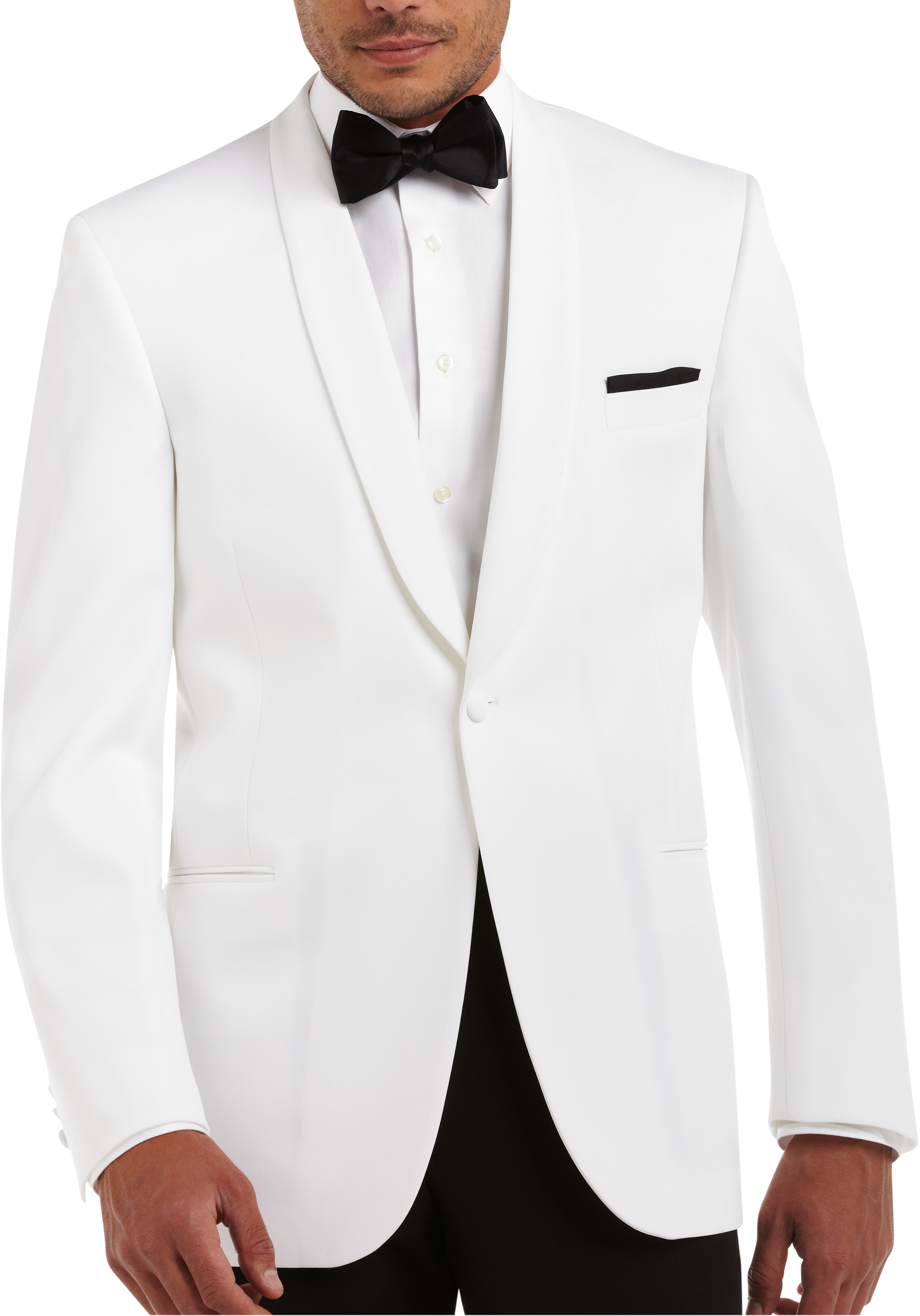 Michael Kors Shawl Collar Modern Fit White Dinner Jacket - Men's Suits ...