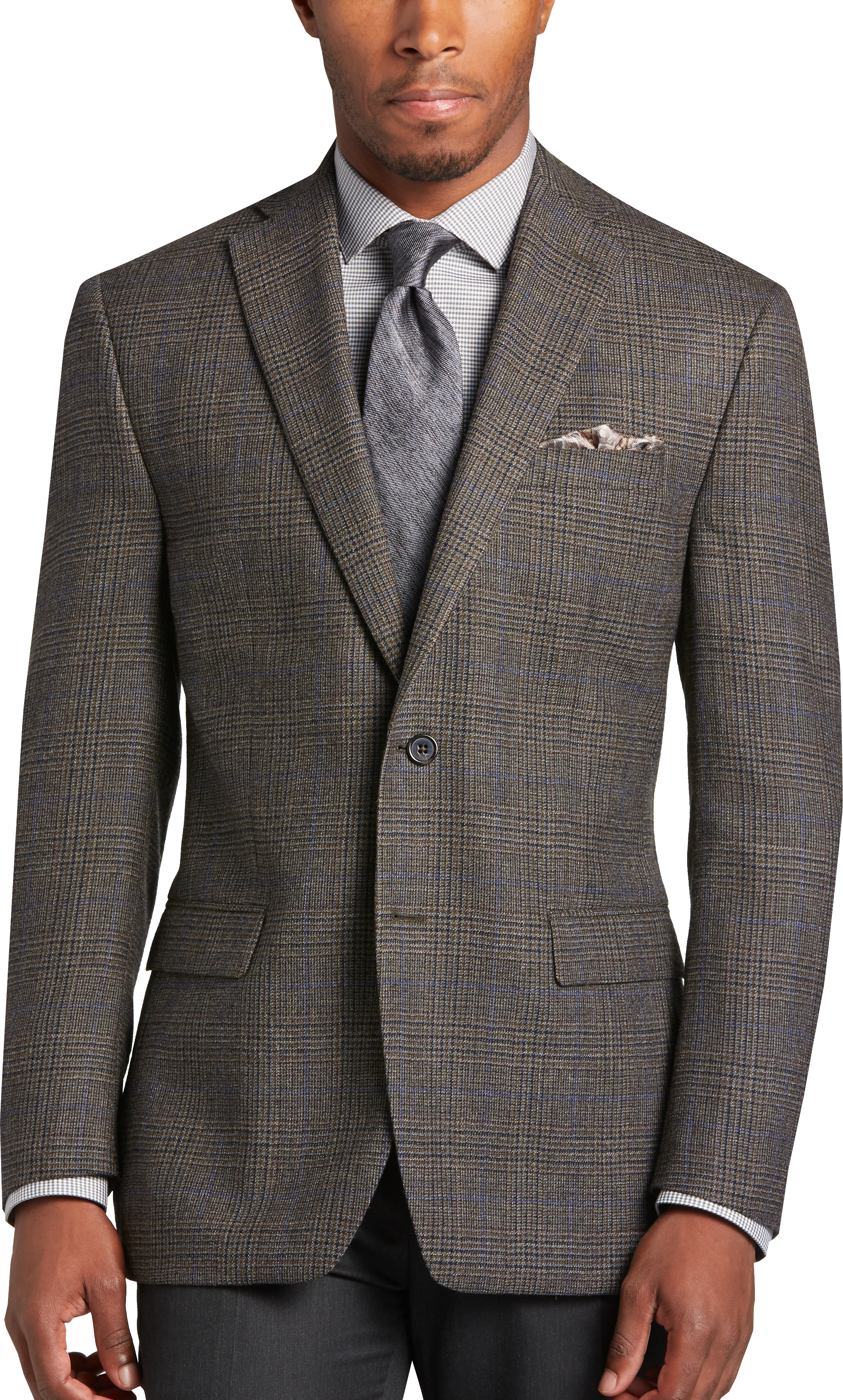 Lauren by Ralph Lauren Brown Plaid Classic Fit Sport Coat - Men's Sport ...