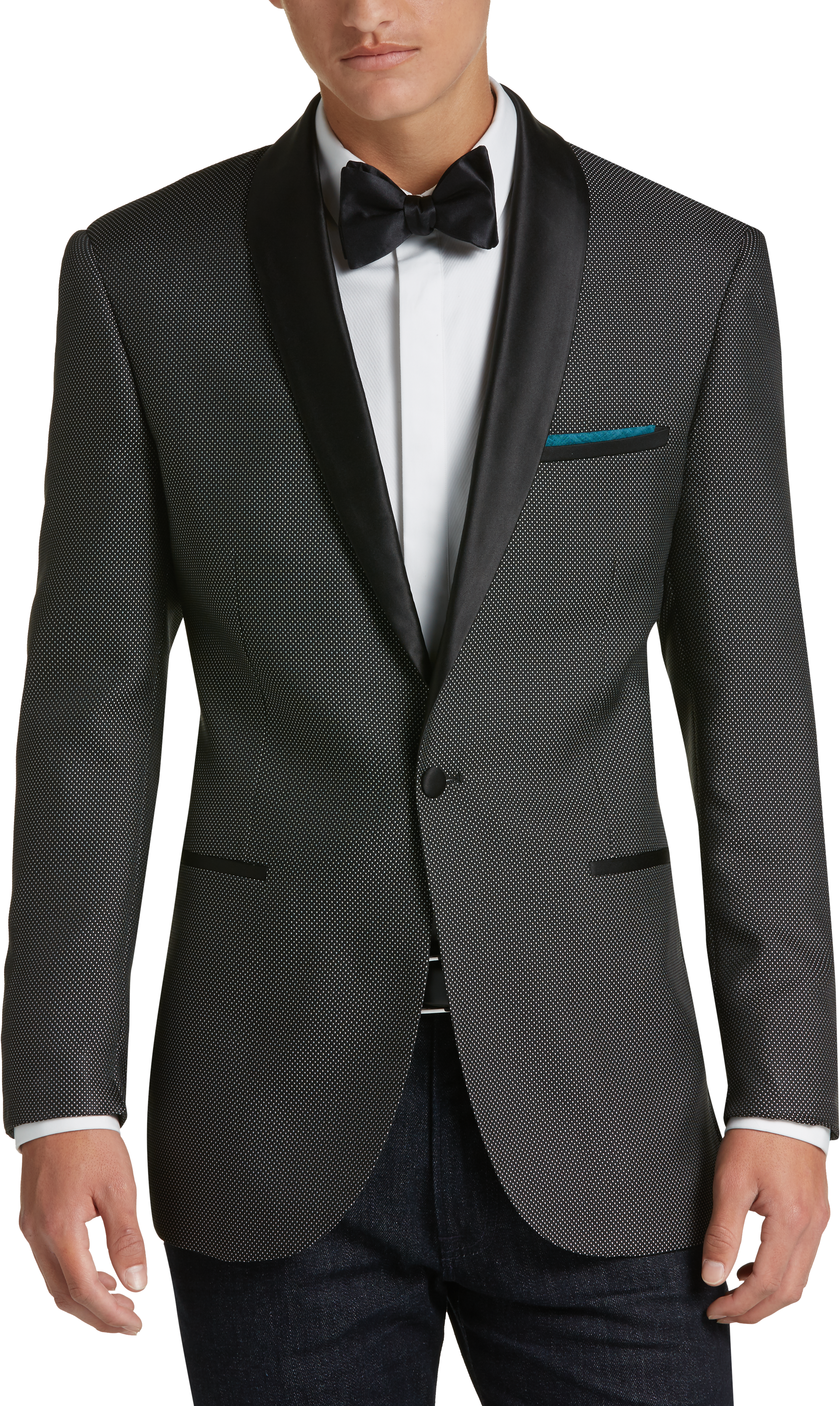 Egara Black & White Dot Slim Fit Dinner Jacket - Men's Sale | Men's ...