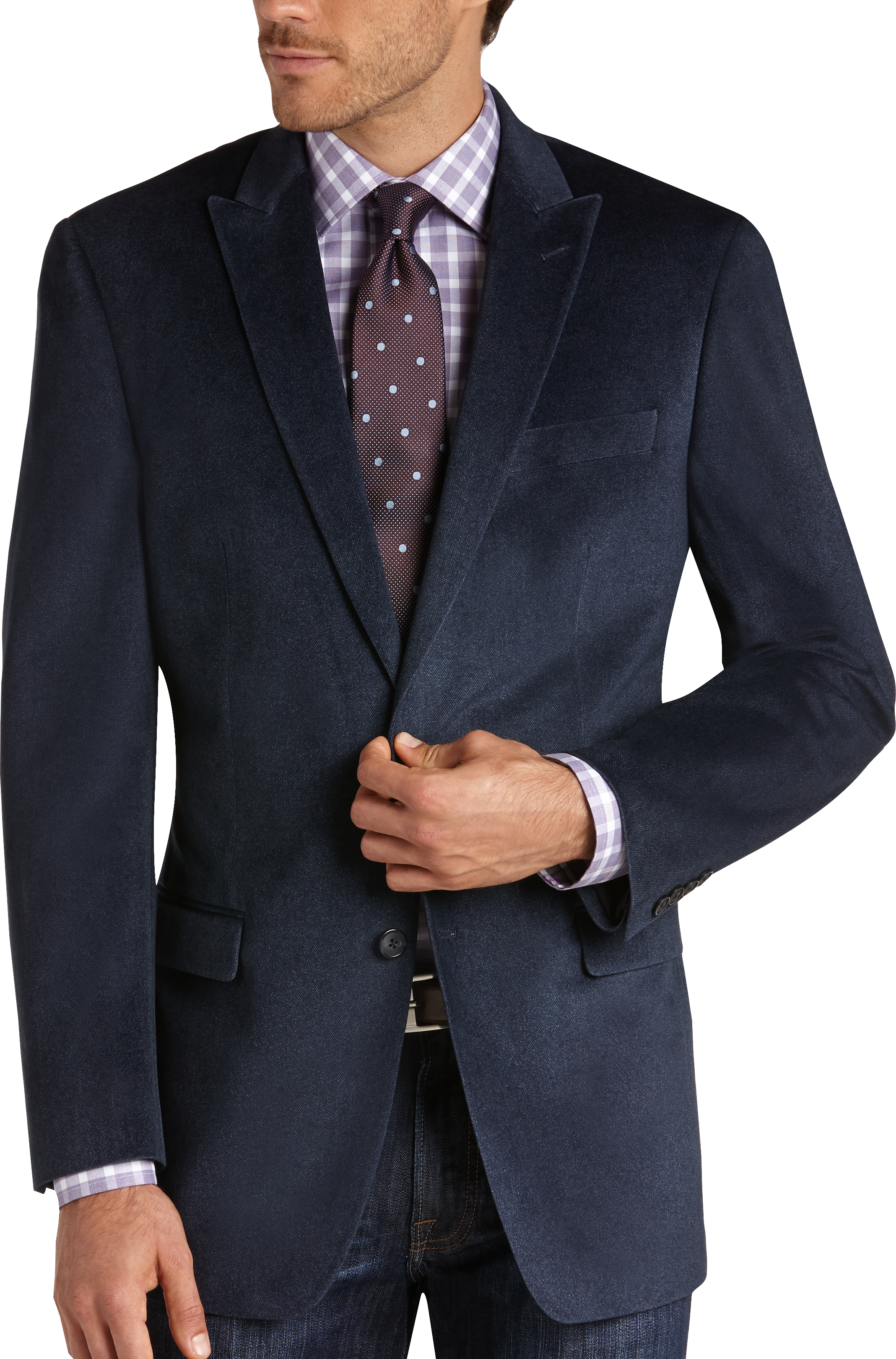 Calvin Klein Blue Velvet Slim Fit Sport Coat - Men's Sport Coats | Men ...