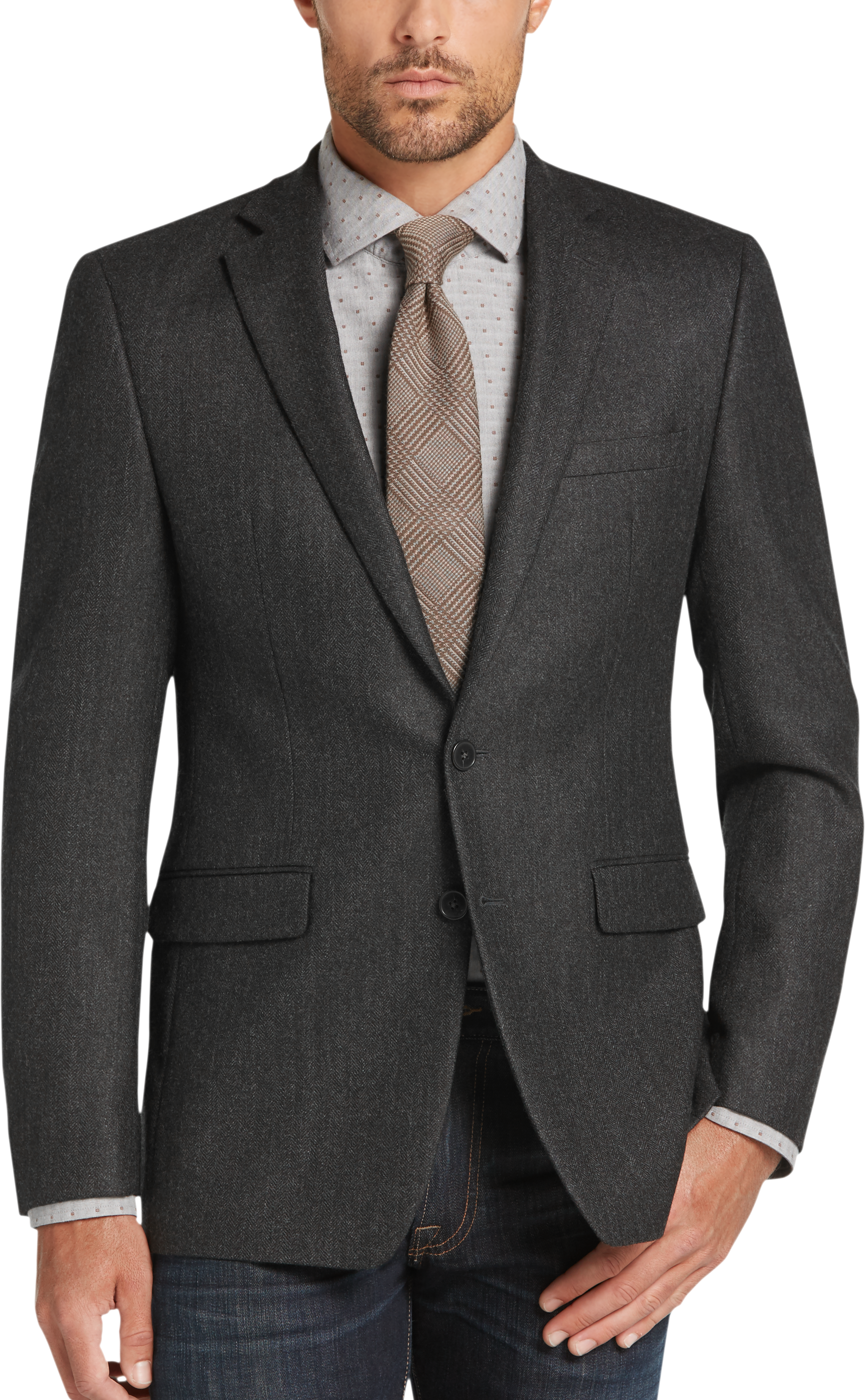 calvin klein herringbone coat