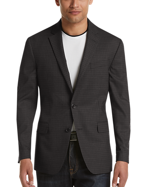 Awearness Kenneth Cole Charcoal Check Slim Fit Sport Coat - Men's Sale ...