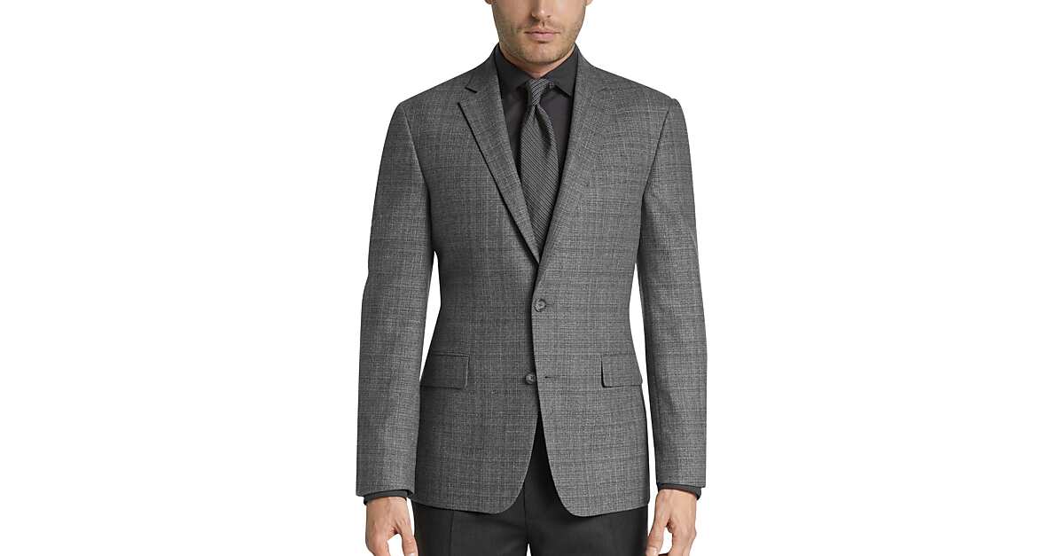 Awearness Kenneth Cole Gray Check Slim Fit Sport Coat - Men's Sale ...