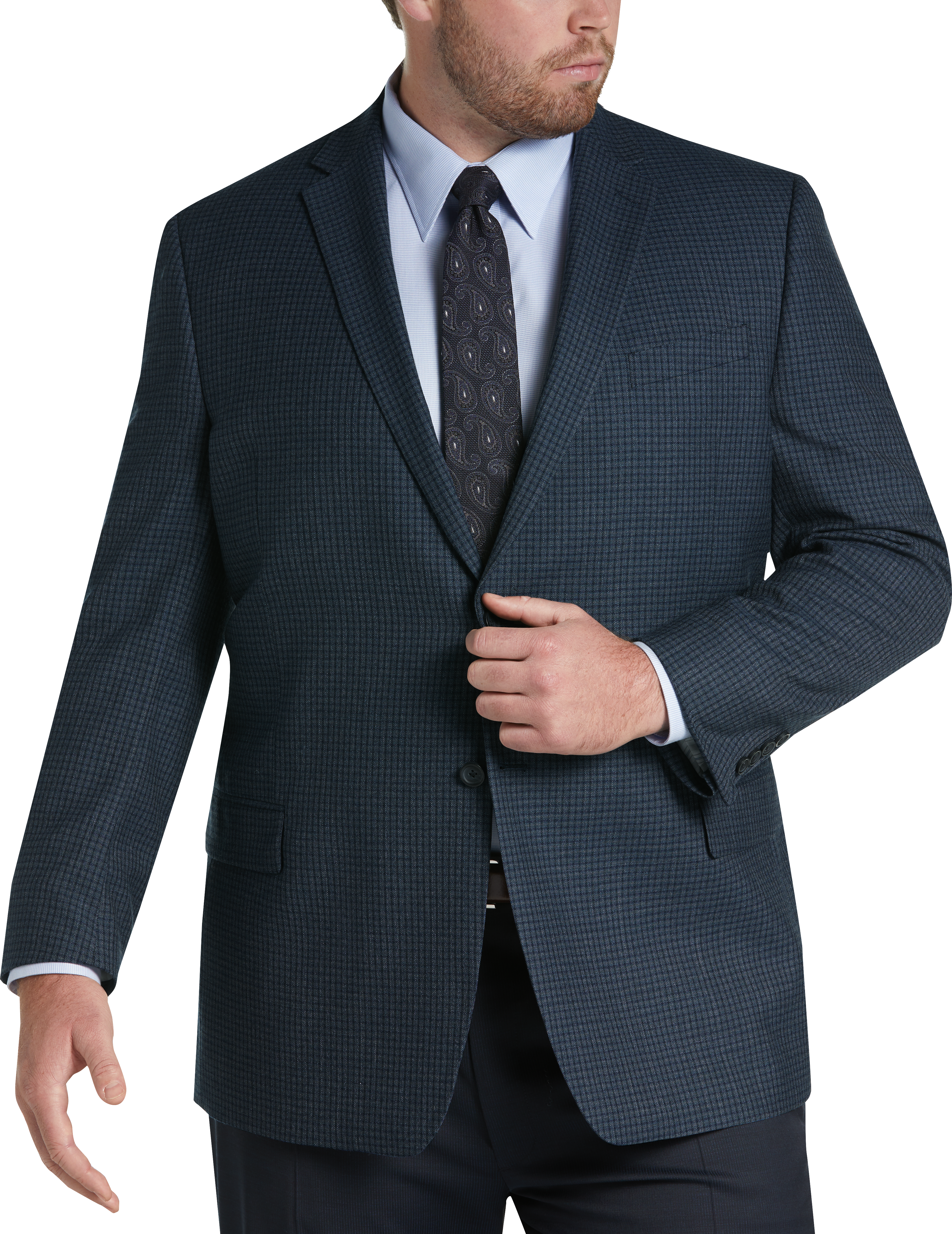 Pronto Uomo Platinum Executive Fit Sport Coat, Blue Check - Men&#39;s Sport Coats | Men&#39;s Wearhouse