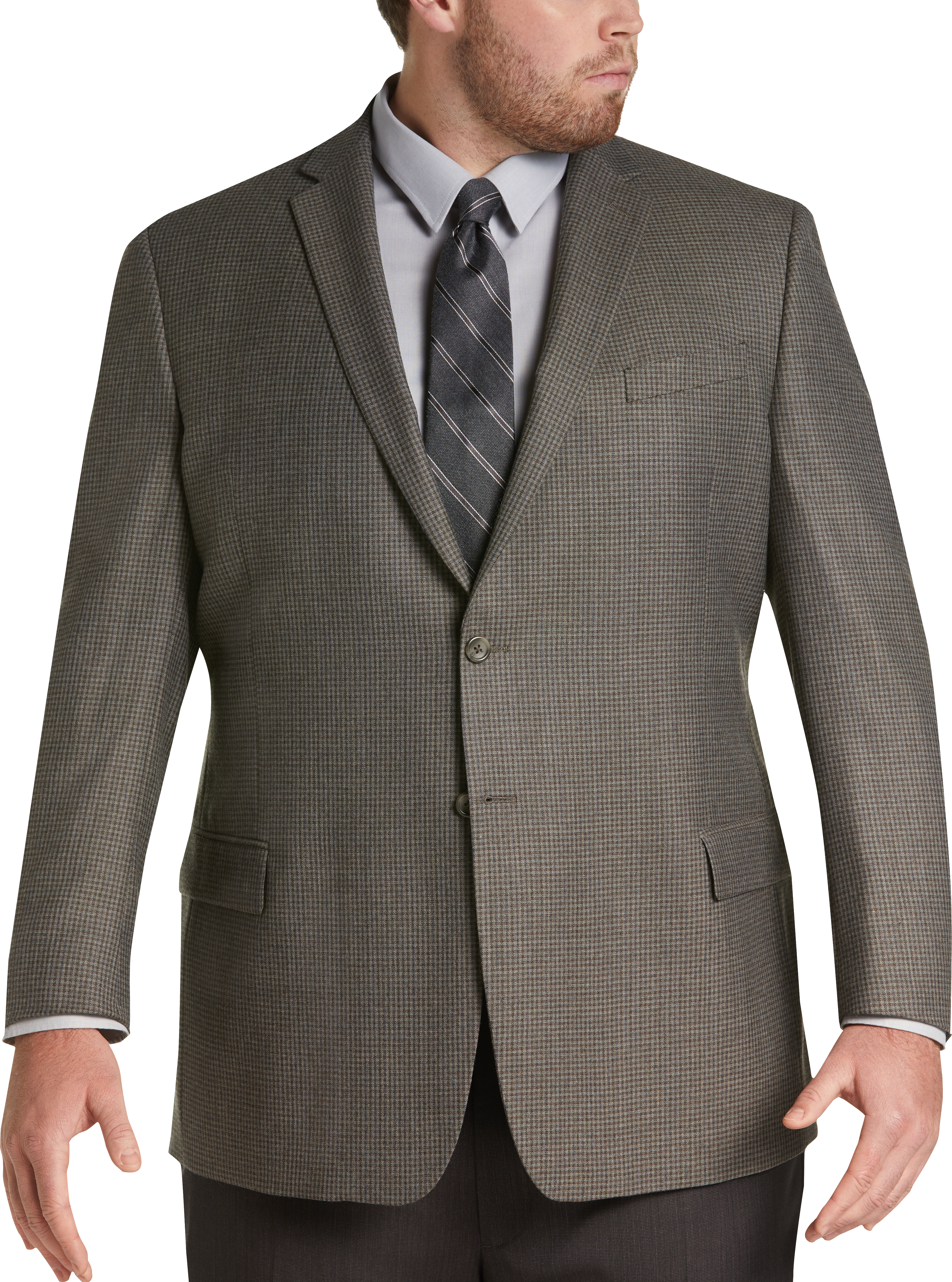 Pronto Uomo Platinum Executive Fit Sport Coat, Taupe Check - Men's Sale ...