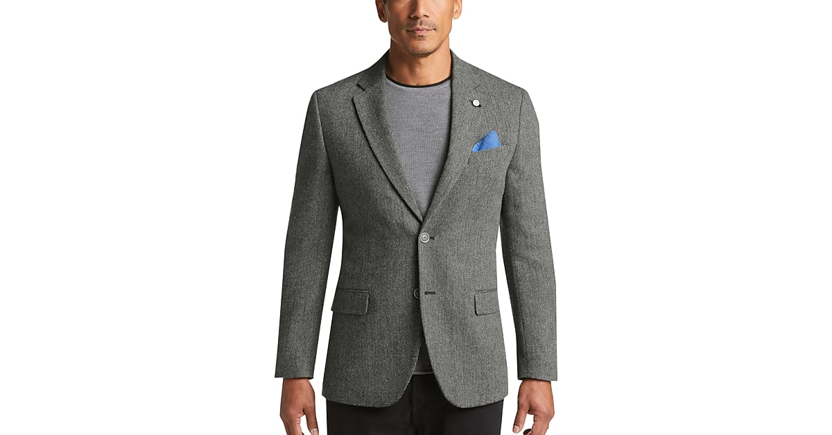 Nautica Gray Herringbone Modern Fit Sport Coat Men's Sale Men's