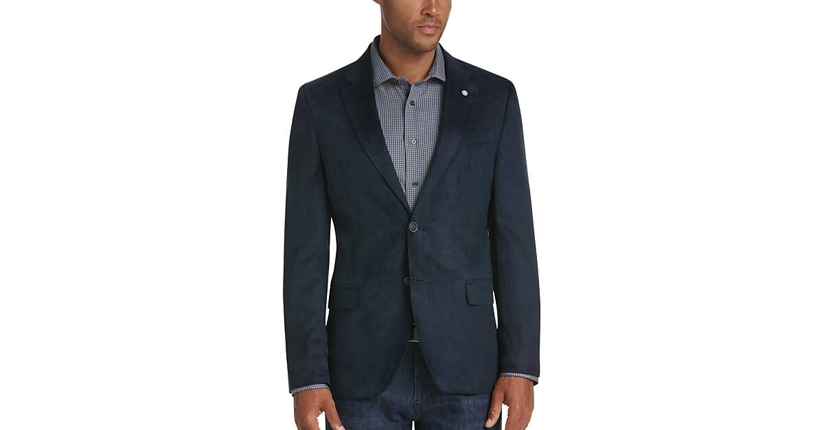 Nautica Navy Microsuede Modern Fit Sport Coat Men's Sport Coats Men's Wearhouse