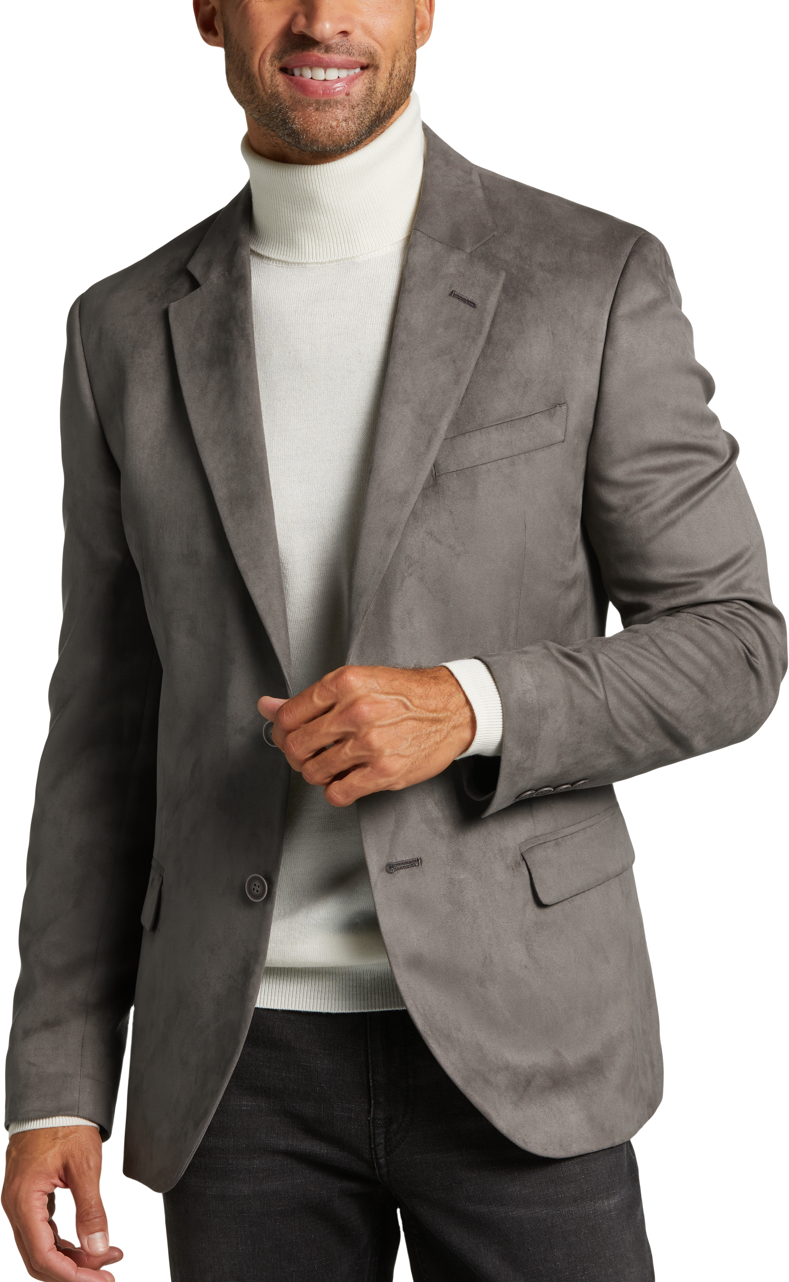 Nautica Brandford Microsuede Modern Fit Sport Coat Gray Mens Sport Coats Mens Wearhouse