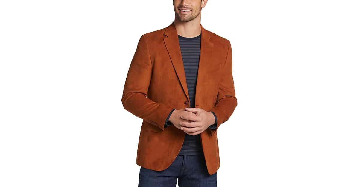 Nautica tan microsuede outlet modern fit sport coat