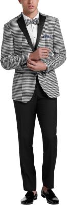Paisley Gray Slim Fit Suit Separates Dinner Jacket Black White Houndstooth Men S Suits Men S Wearhouse