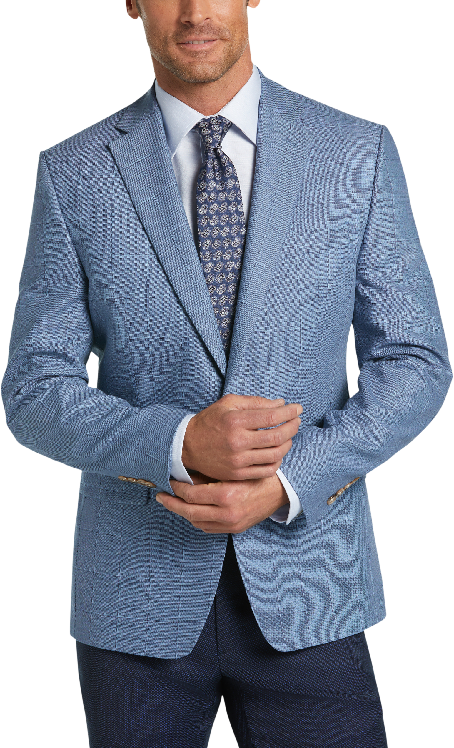 blue windowpane jacket