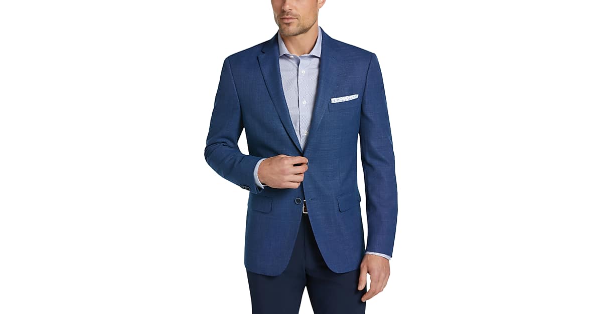 Calvin Klein Blue Linen Extreme Slim Fit Sport Coat Men's Sport Coats ...