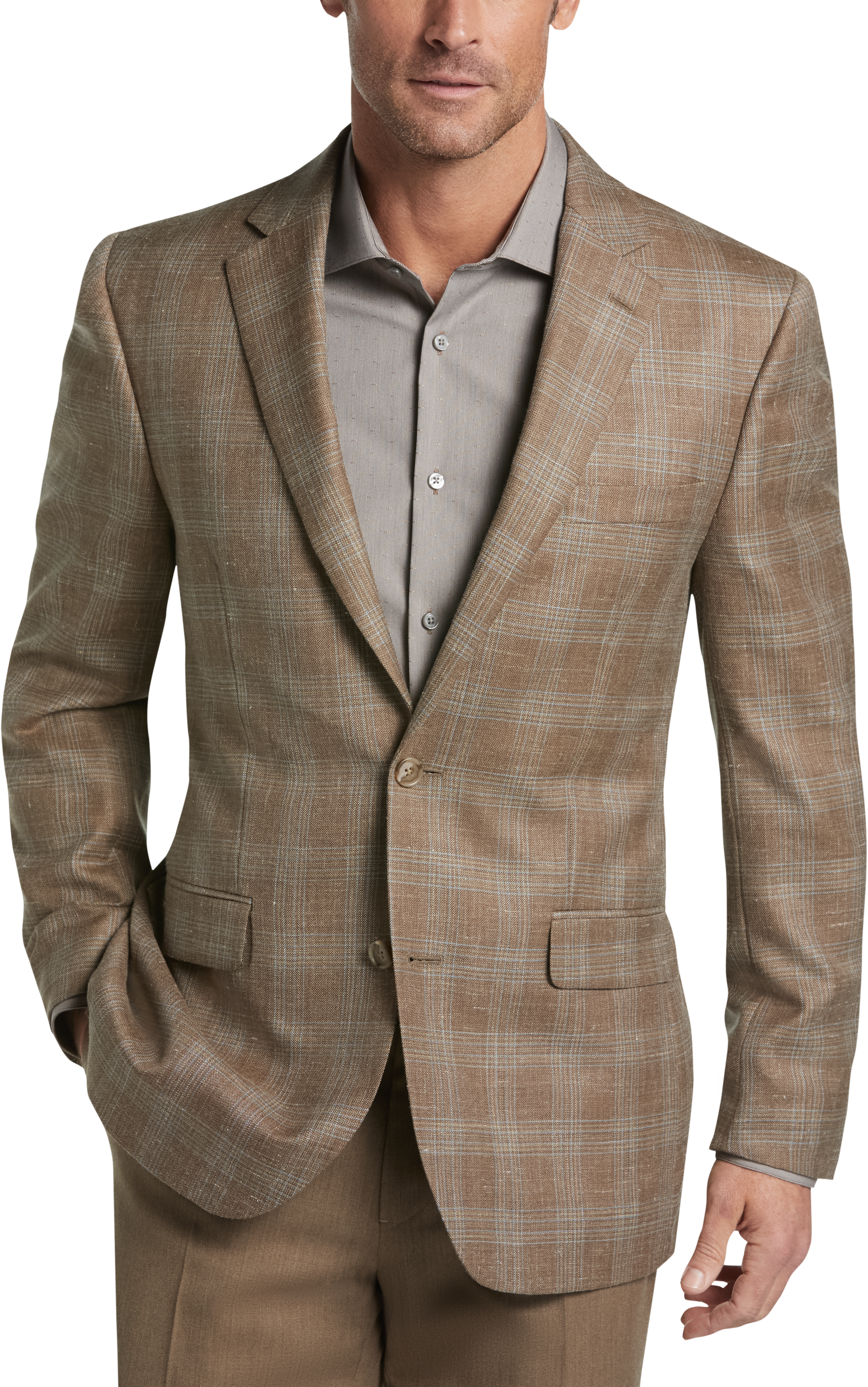 Joseph & Feiss Tan Plaid Sport Coat - Men's Sale | Men's Wearhouse