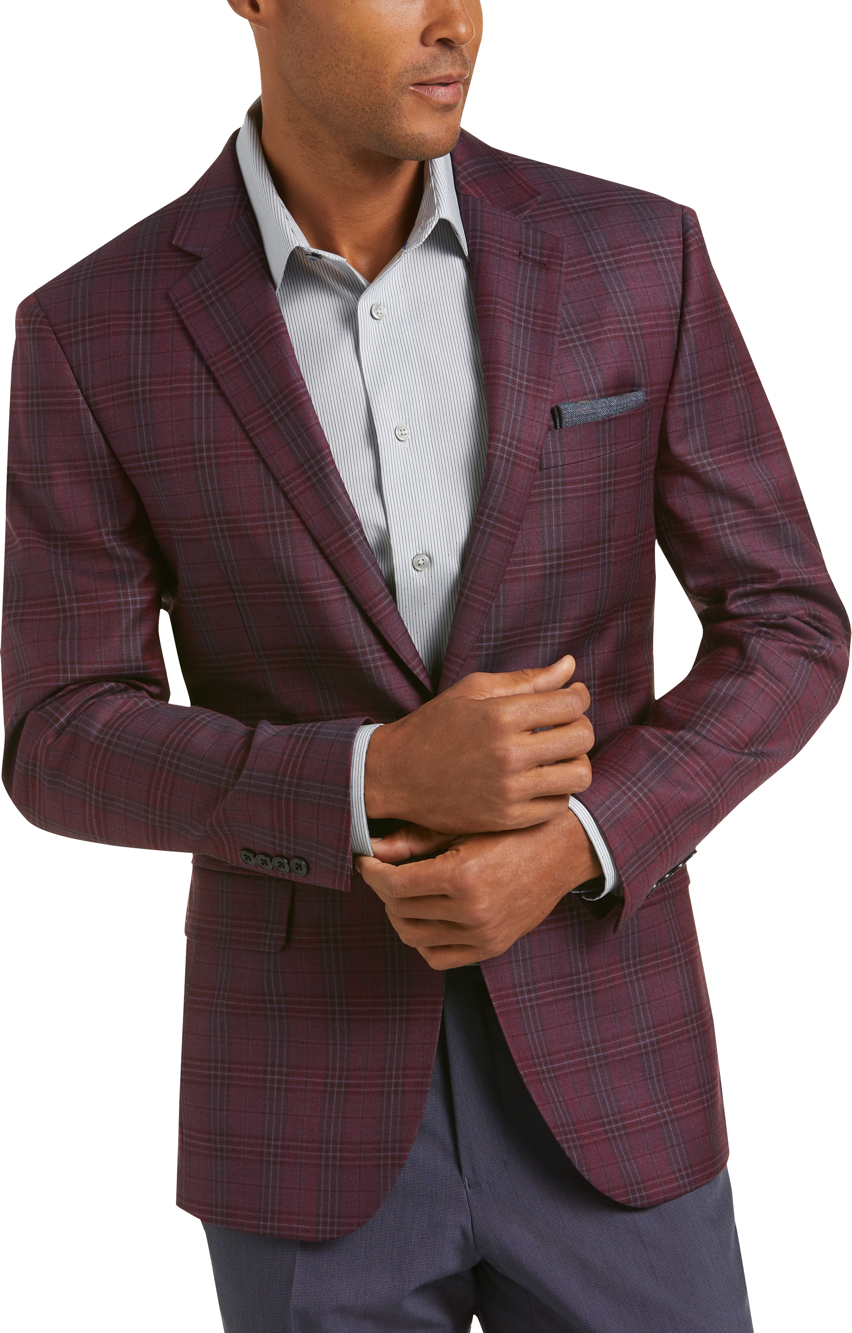 burgundy blazer men