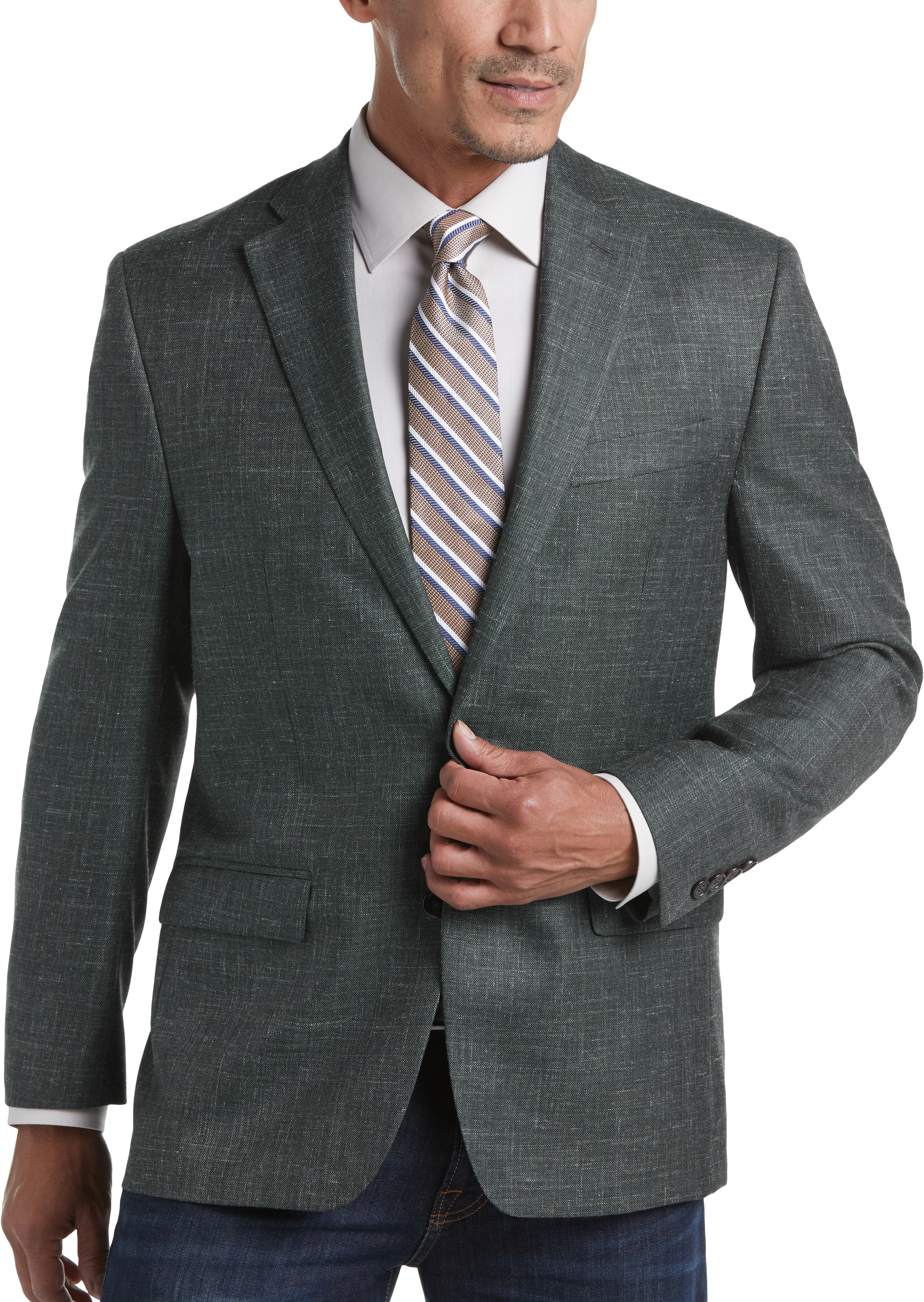 tommy hilfiger green modern fit sport coat