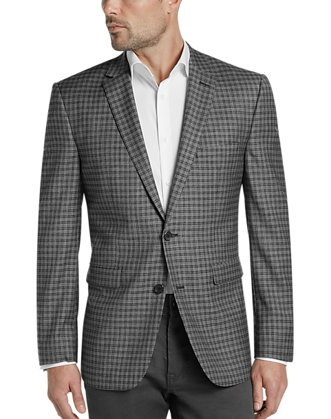 Vince Camuto Gray Check Slim Fit Sport Coat - Men's Sale | Men's Wearhouse