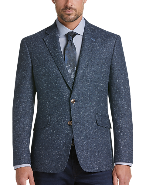 JOE Joseph Abboud Blue Herringbone Slim Fit Sport Coat - Men's Sport Coats  | Men's Wearhouse