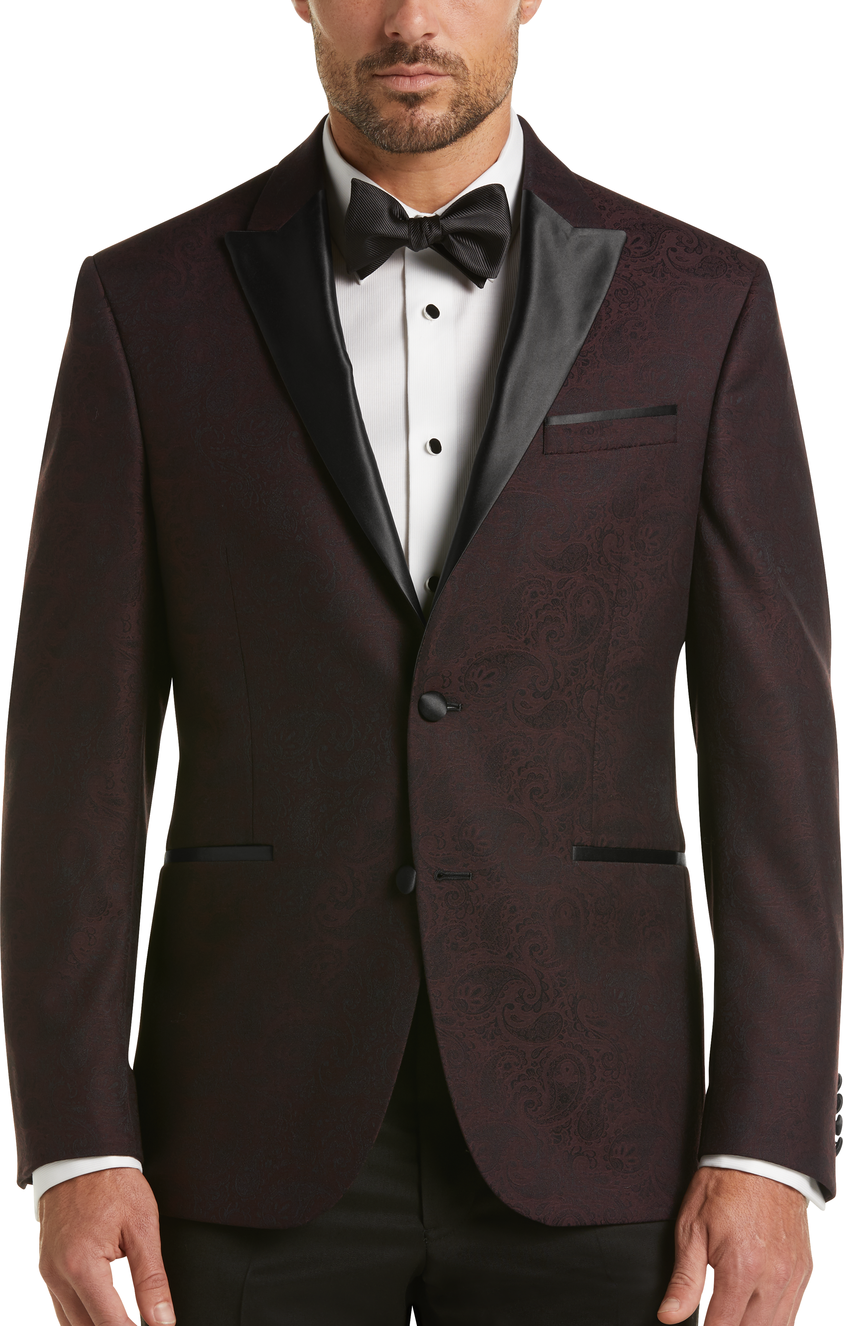 Egara Burgundy Slim Fit Jacket | Mens Wearhouse