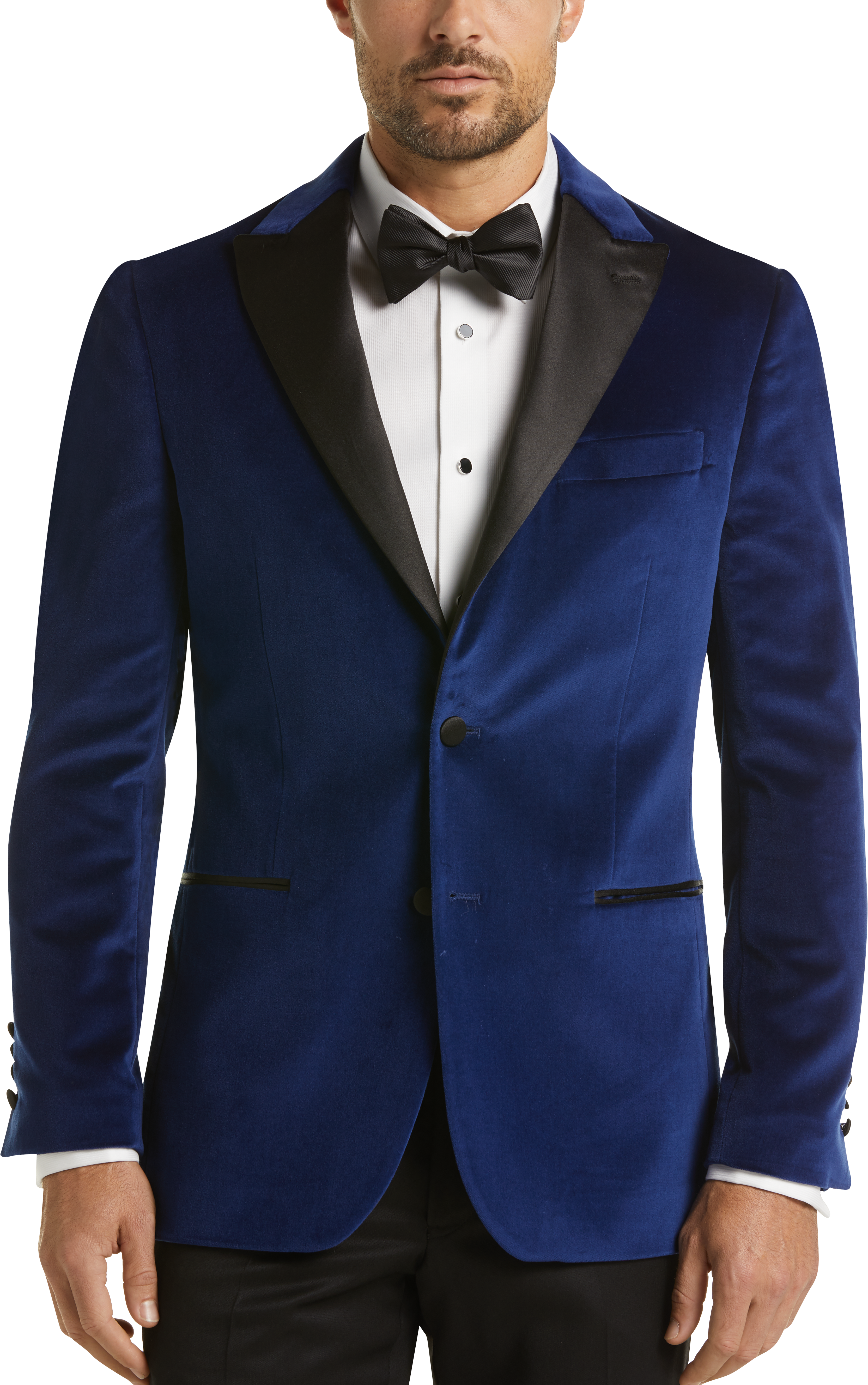 Egara Blue Velvet Slim Fit Dinner Jacket - Men's Suits | Men's Wearhouse