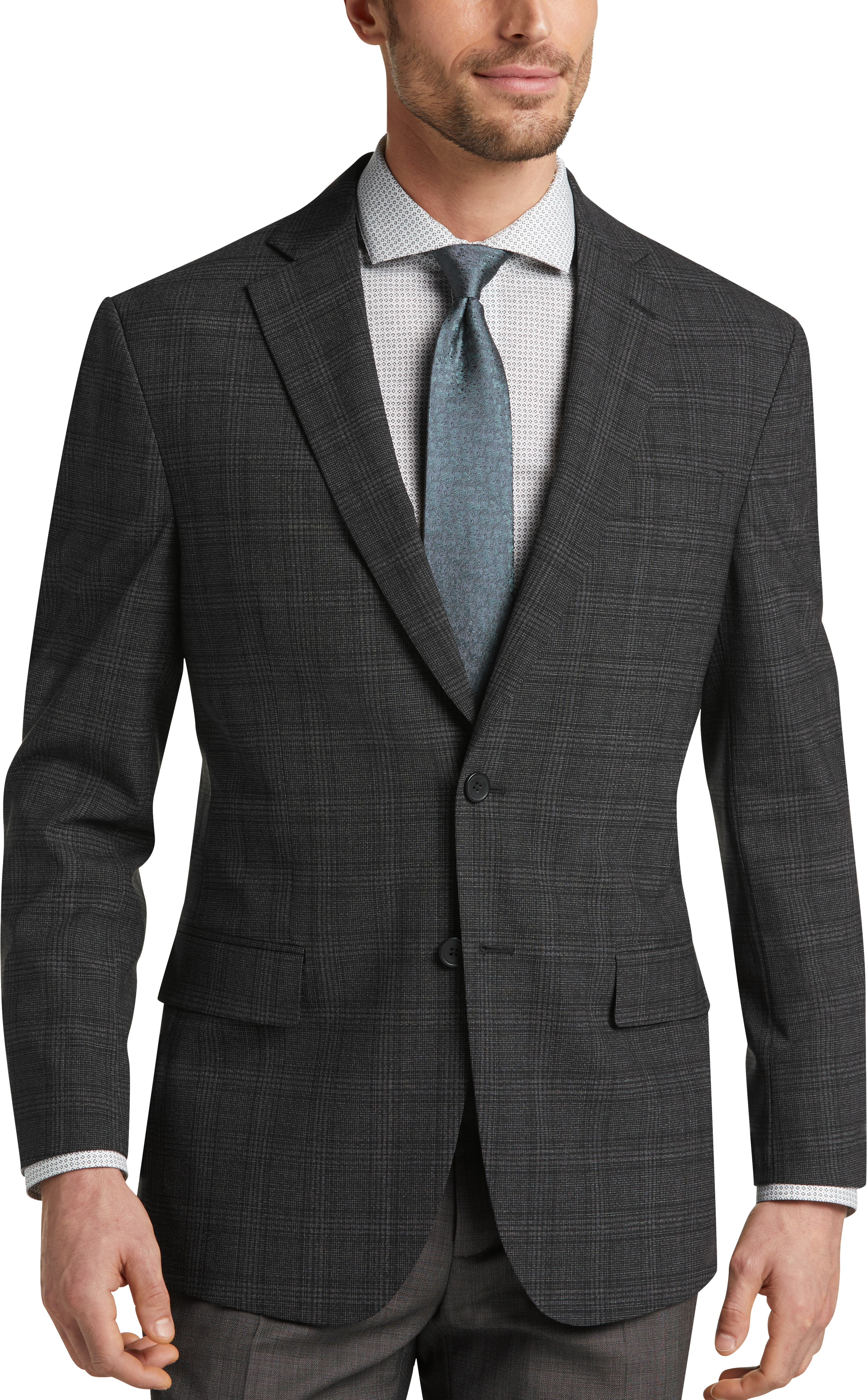 Awearness Kenneth Cole Slim Fit Sport Coat, Charcoal Plaid - Men's Sale ...