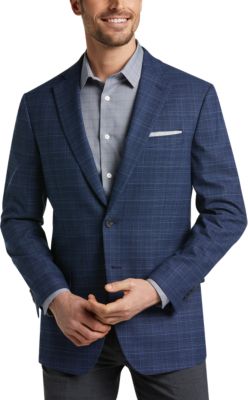 Awearness Kenneth Cole Navy Plaid Slim Fit Sport Coat - Men's Sale ...