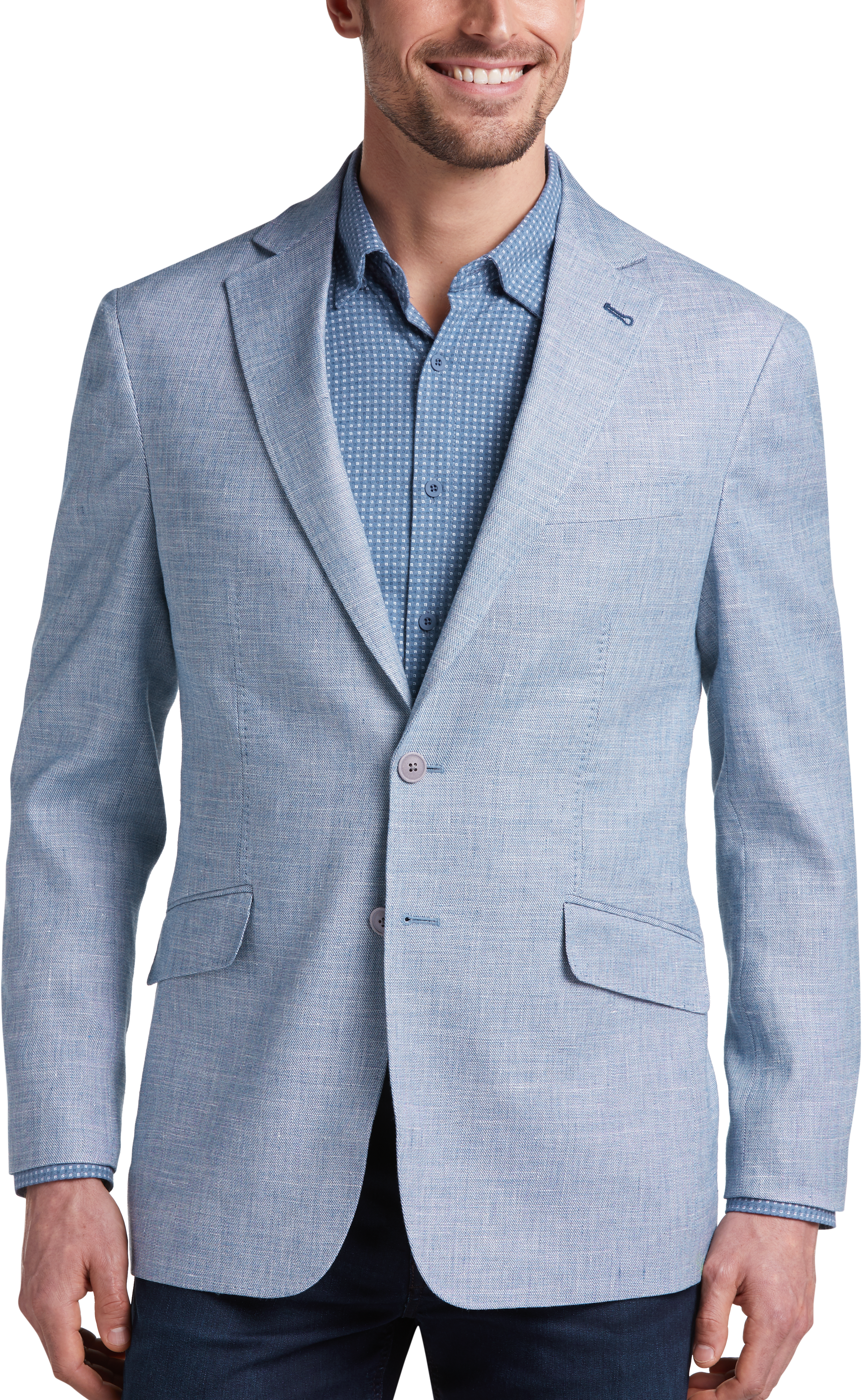 JOE Joseph Abboud Light Blue Twill Slim Fit Sport Coat - Men's Sale ...