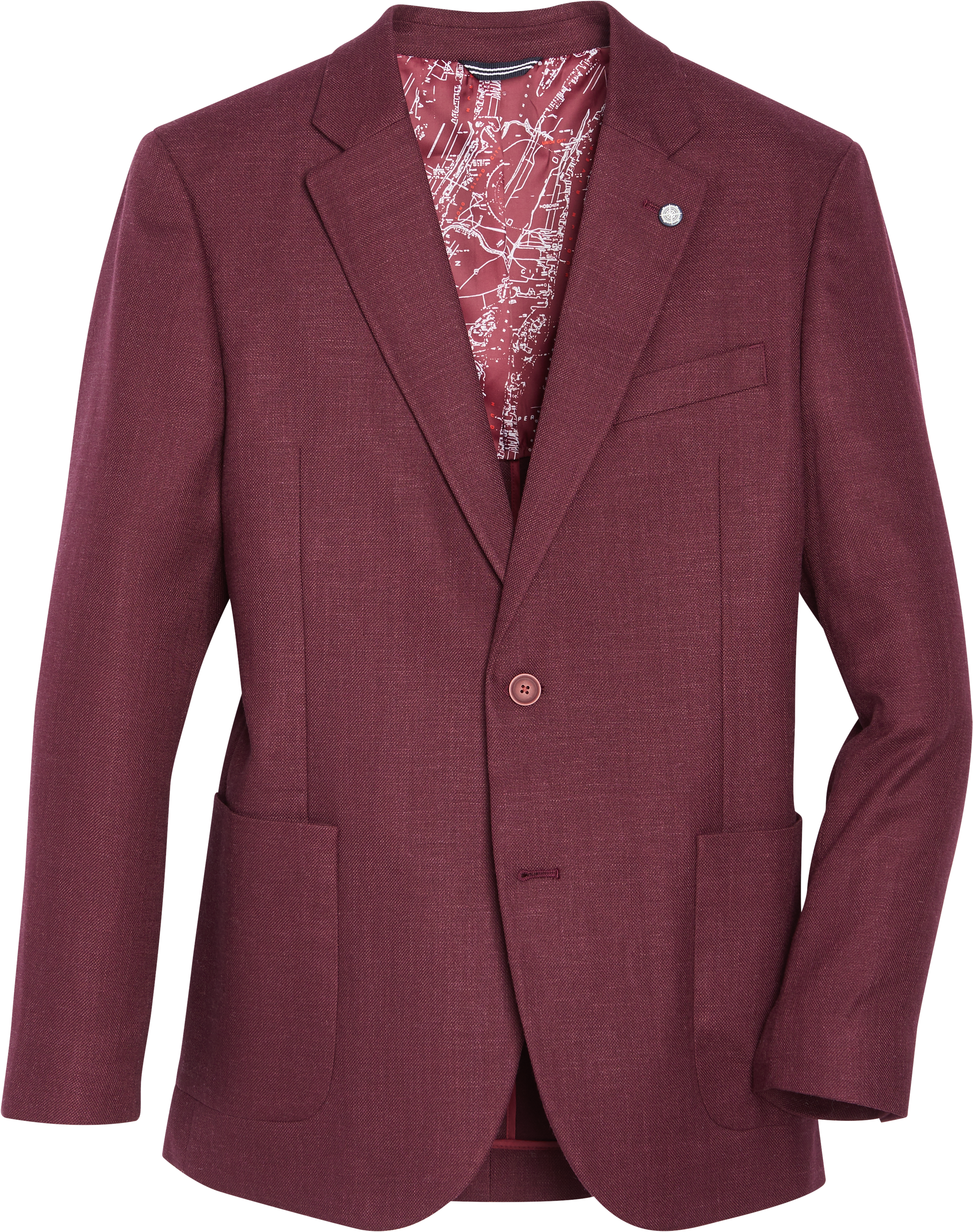 Nautica Modern Fit Sport Coat Burgundy Mens Sale Mens Wearhouse 