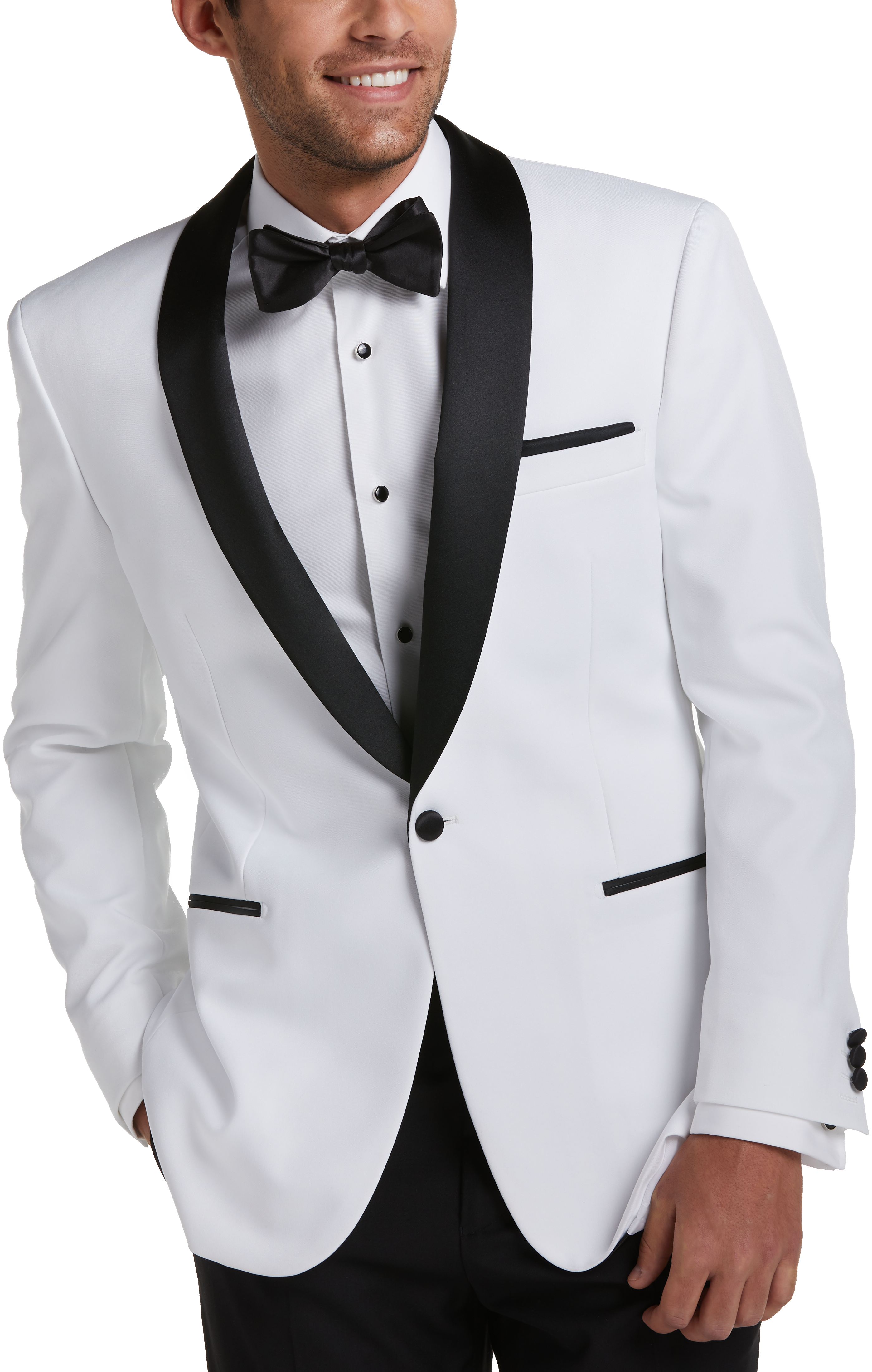 Egara Slim Fit Wide Lapel Dinner Jacket, White - Men's Featured | Men's ...