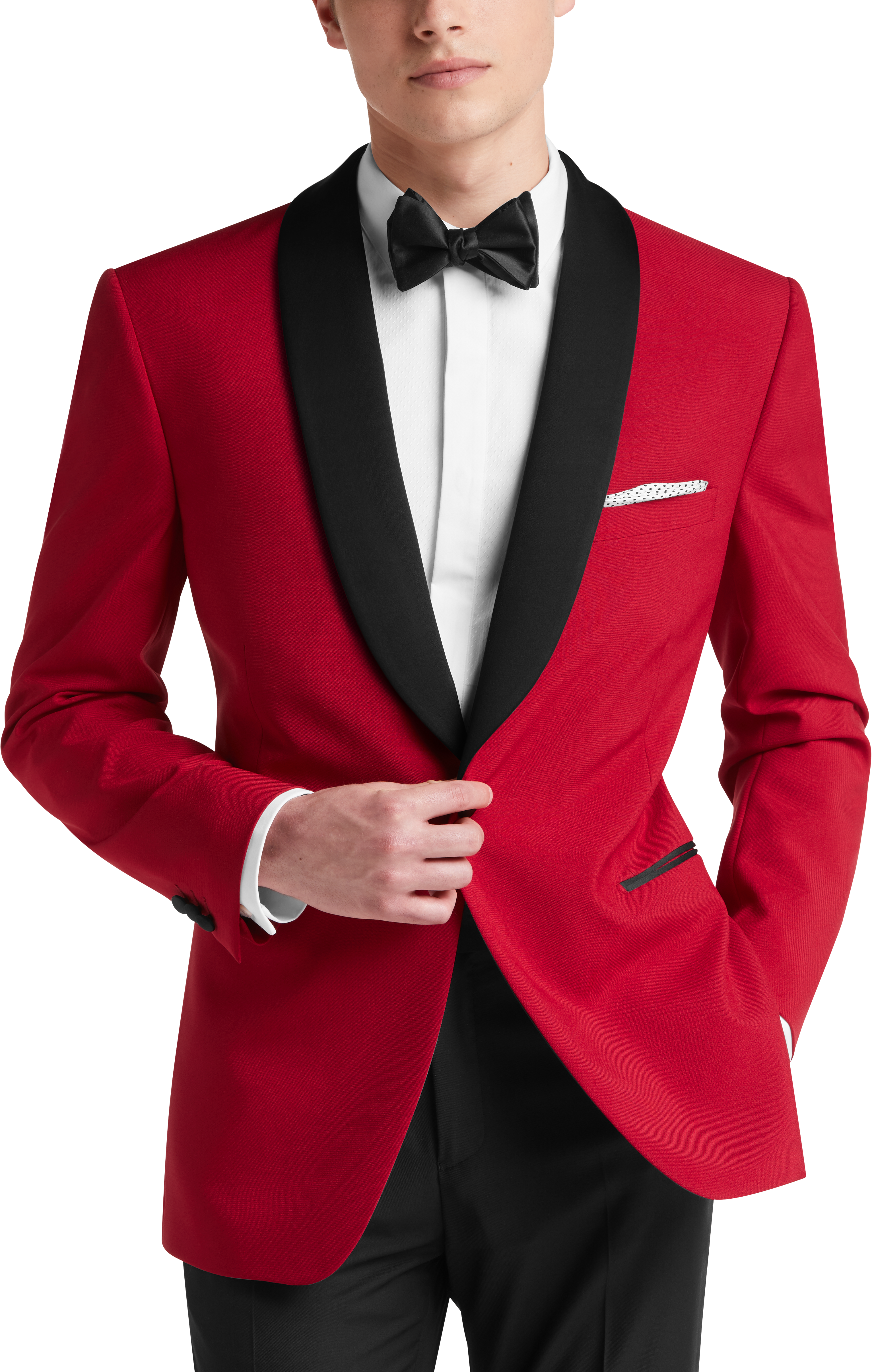 Egara Slim Fit Shawl Lapel Dinner Jacket Set, Red - Men's Suits | Men's ...