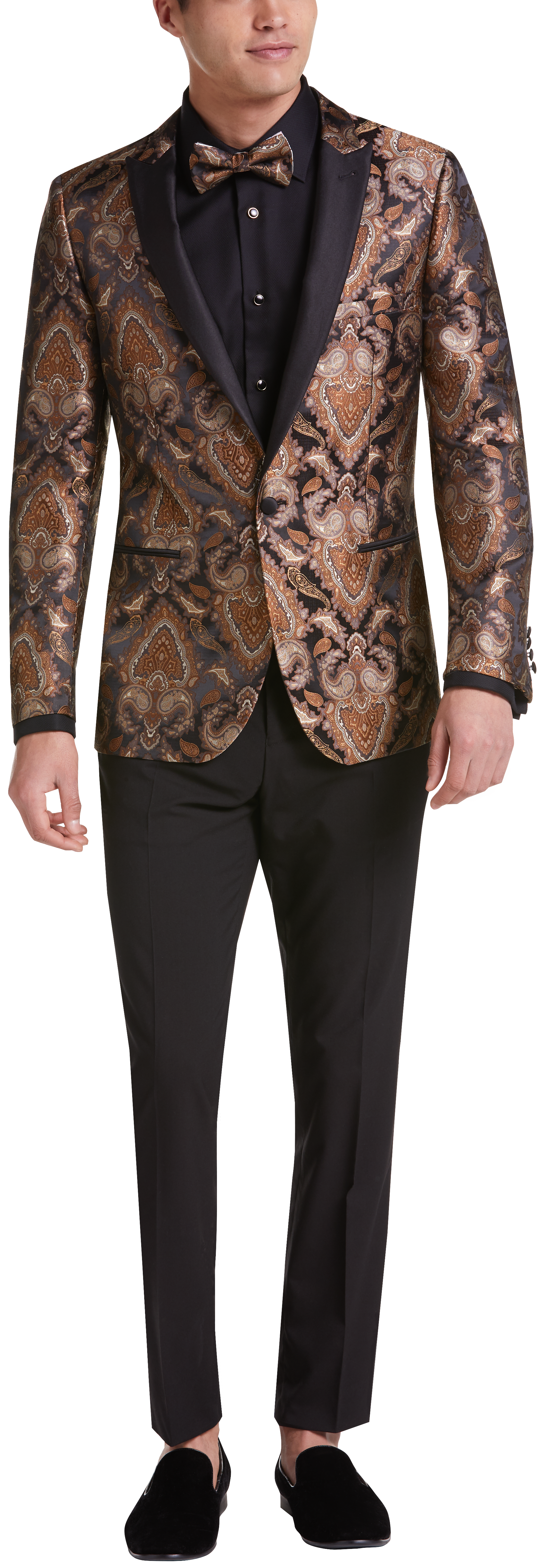 Paisley & Gray Slim Fit Suit Separates Formal Coat, Gold & Bronze ...