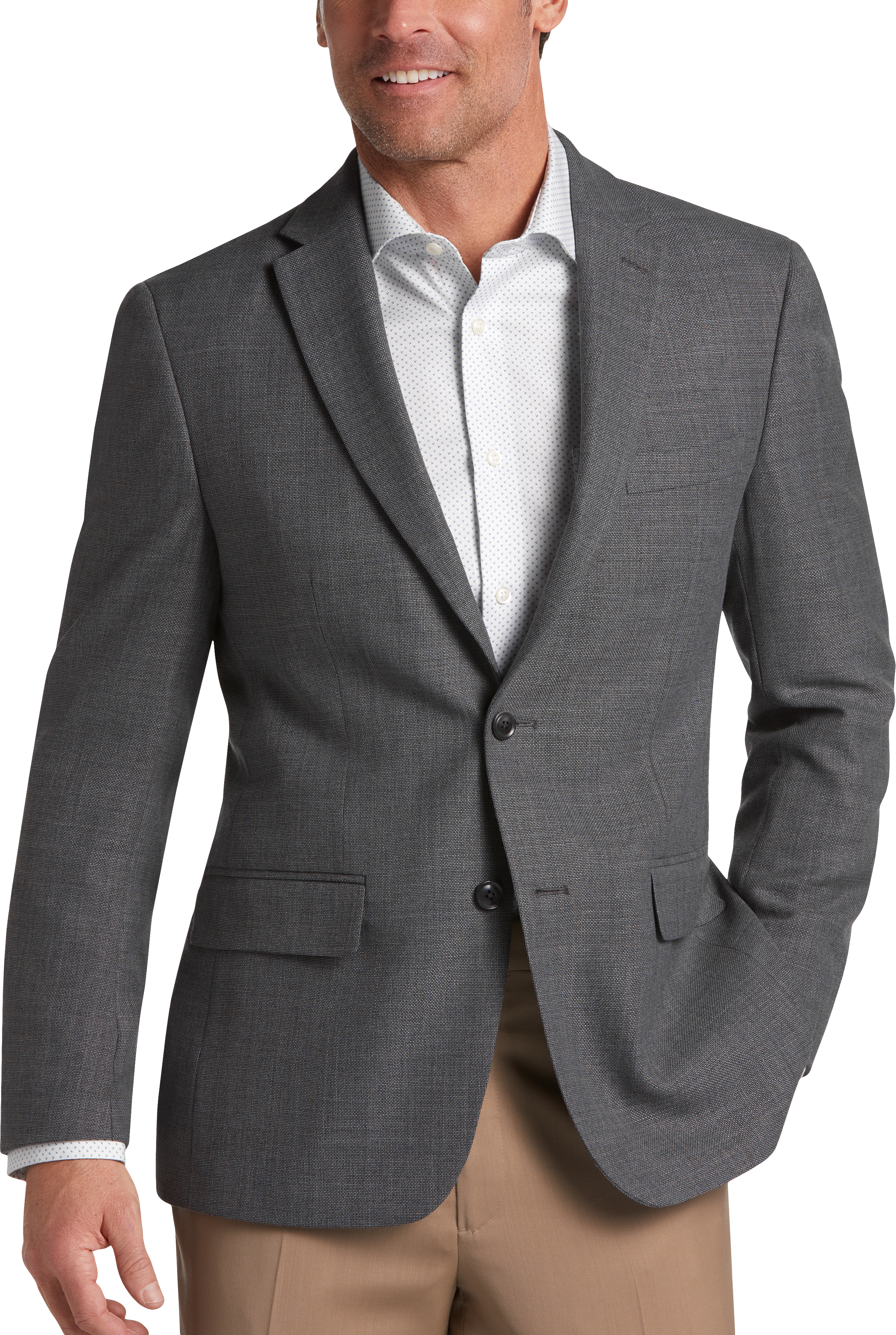 Tommy Hilfiger Modern Fit Sport Coat, Gray Tic - Coats | Men's Wearhouse