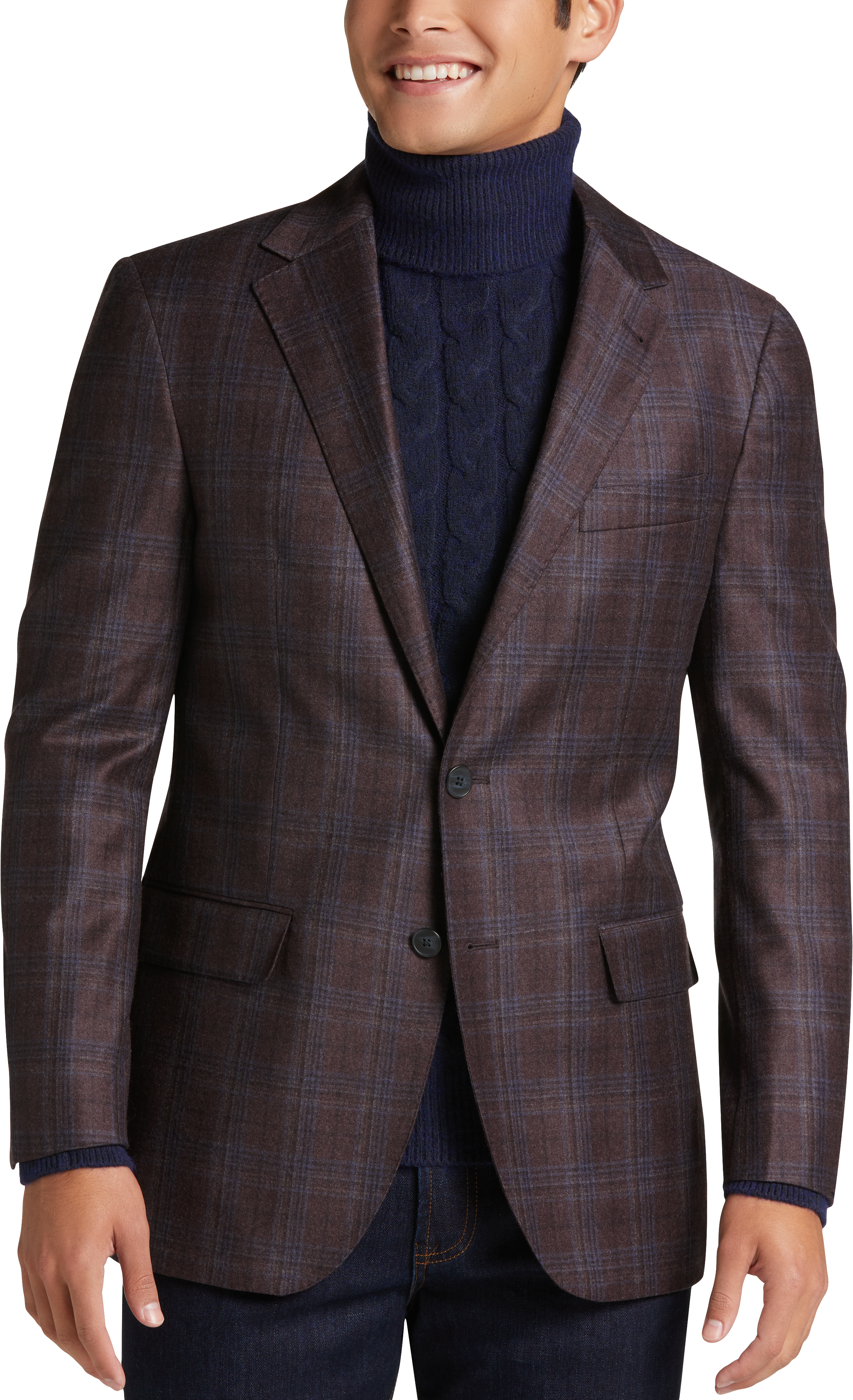 Joseph Abboud Modern Fit Sport Coat, Wine Plaid - Men's Sale | Men's ...