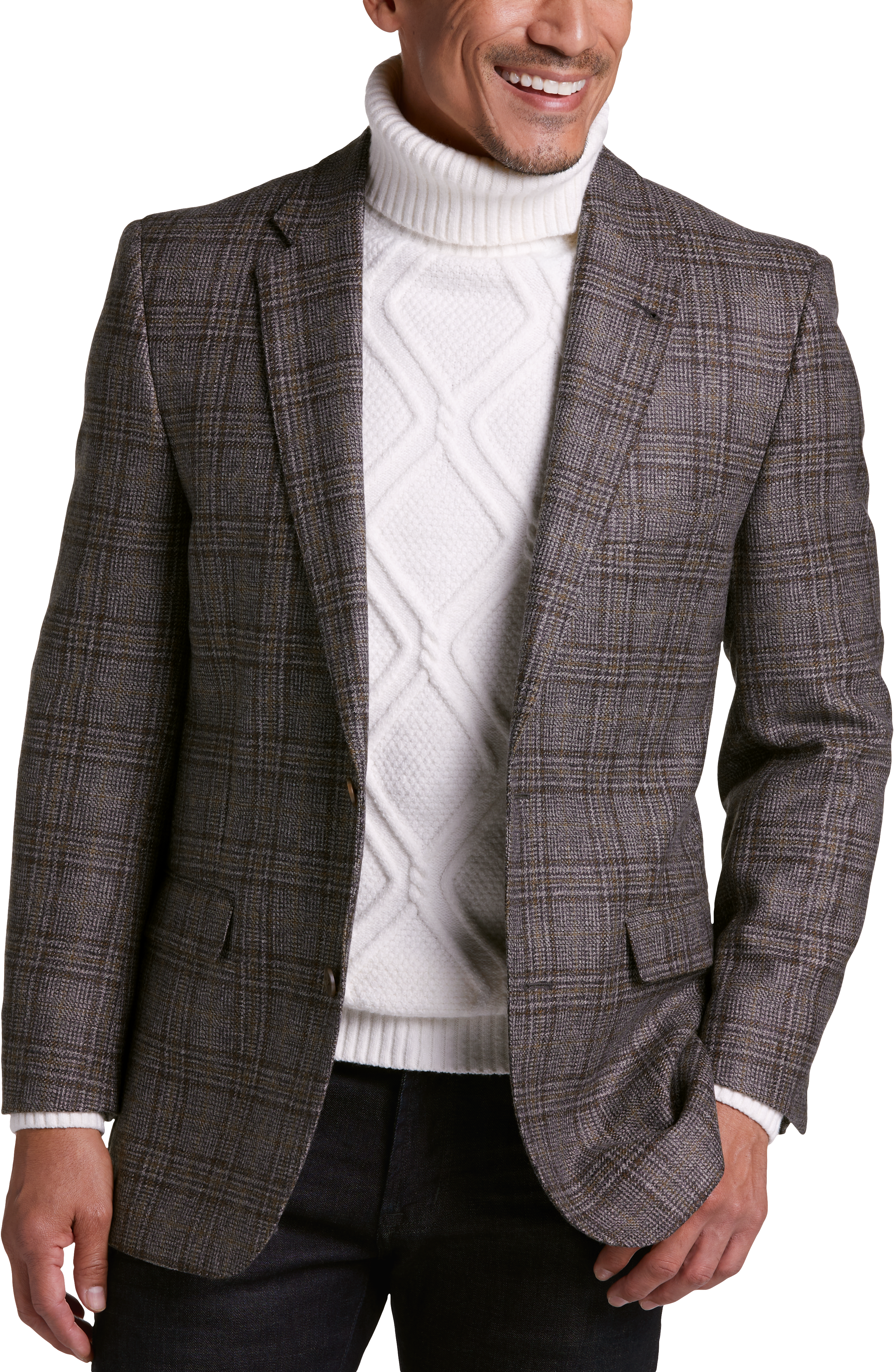 brown plaid blazer mens